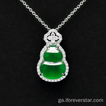 Pendant emerald gourd ór bán